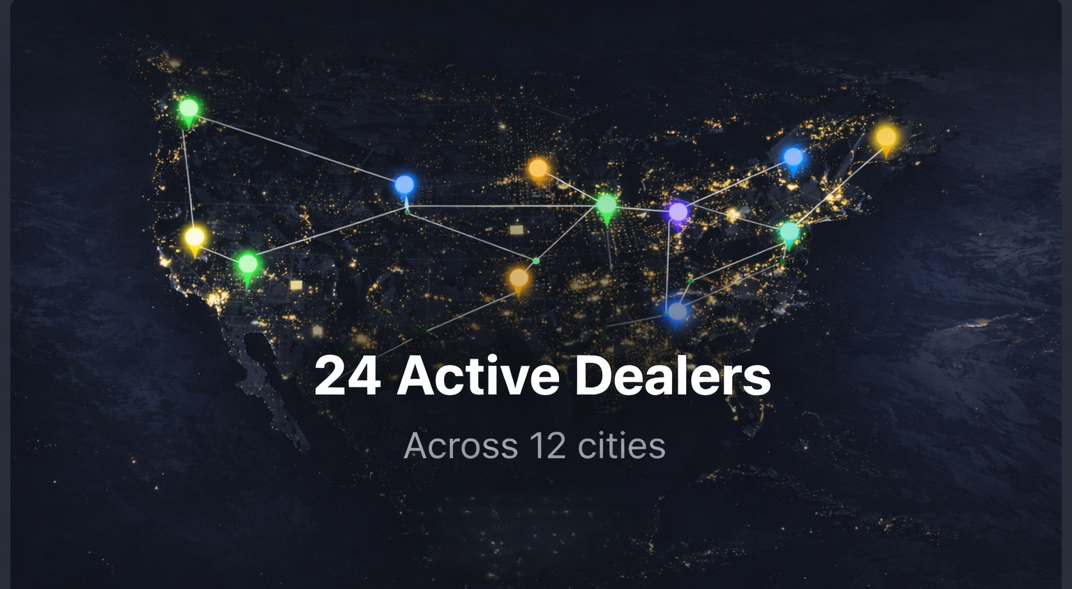 Live Dealer Network Map
