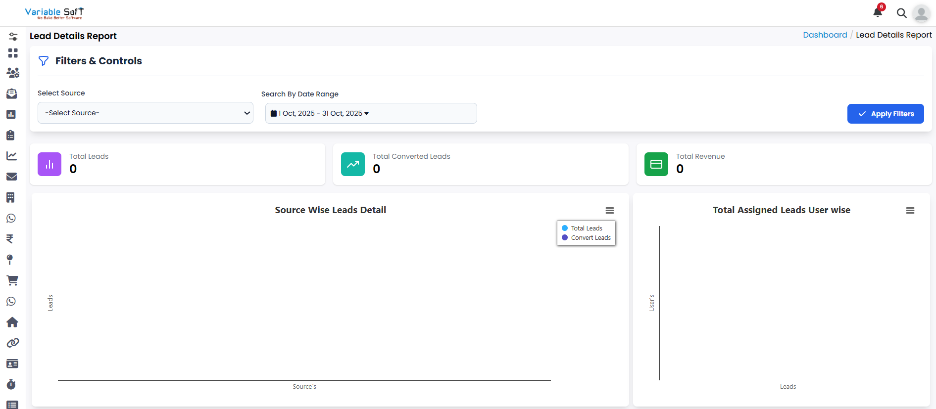 Lead details report in VSCRM